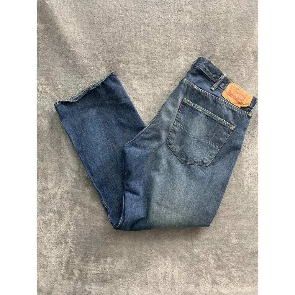 Levi's 501 Jeans Mens 40x30 Straight Leg Button Fly Blue Made In Mexico Denim